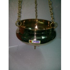 Apex Shirodhara Pot with Oil Flow Control Valve Brass Big